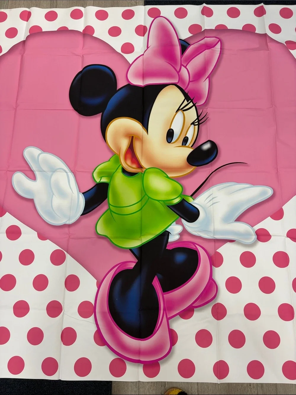 Minnie Mouse Pink Polka Dot Party Backdrop 7 x 5 ft